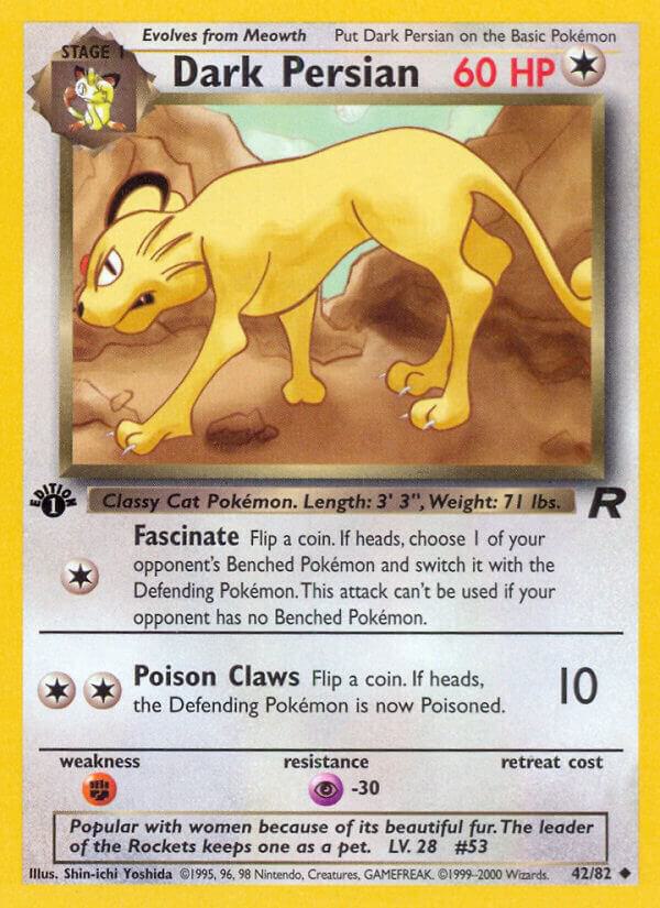 Dark Persian 42/82 (Team Rocket)  - 1st Edition | Good Games Adelaide SA
