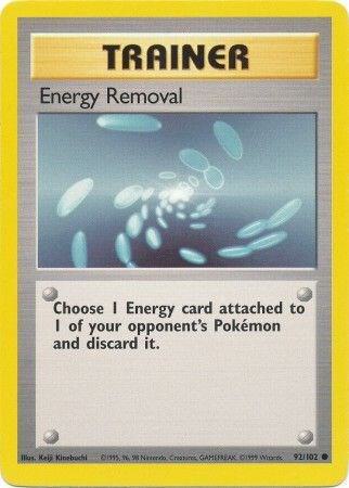 Energy Removal 092/102 (Base Set)  | Good Games Adelaide SA