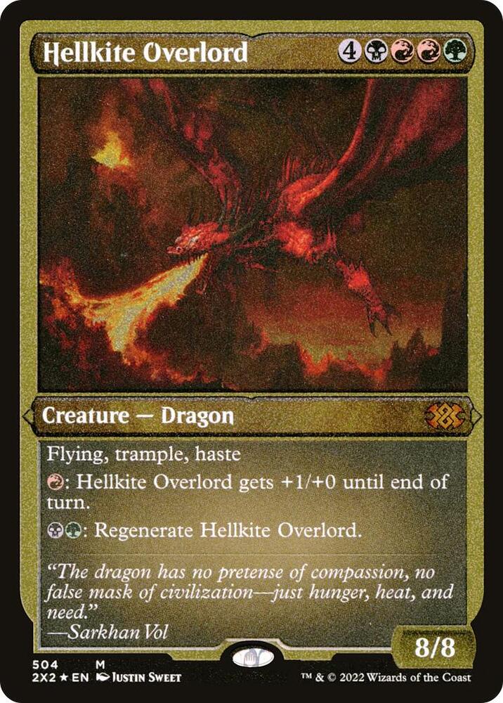 Hellkite Overlord Foil Etched 504 (Double Masters 2022)  - Foil | Good Games Adelaide SA