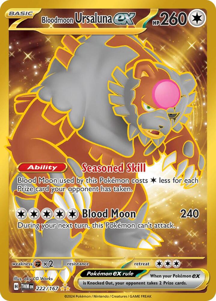Bloodmoon Ursaluna ex 222/167 (SV06: Twilight Masquerade)  - Holofoil | Good Games Adelaide SA
