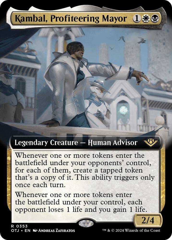 Kambal, Profiteering Mayor 353/286 (Outlaws of Thunder Junction)  - Extended Art | Good Games Adelaide SA