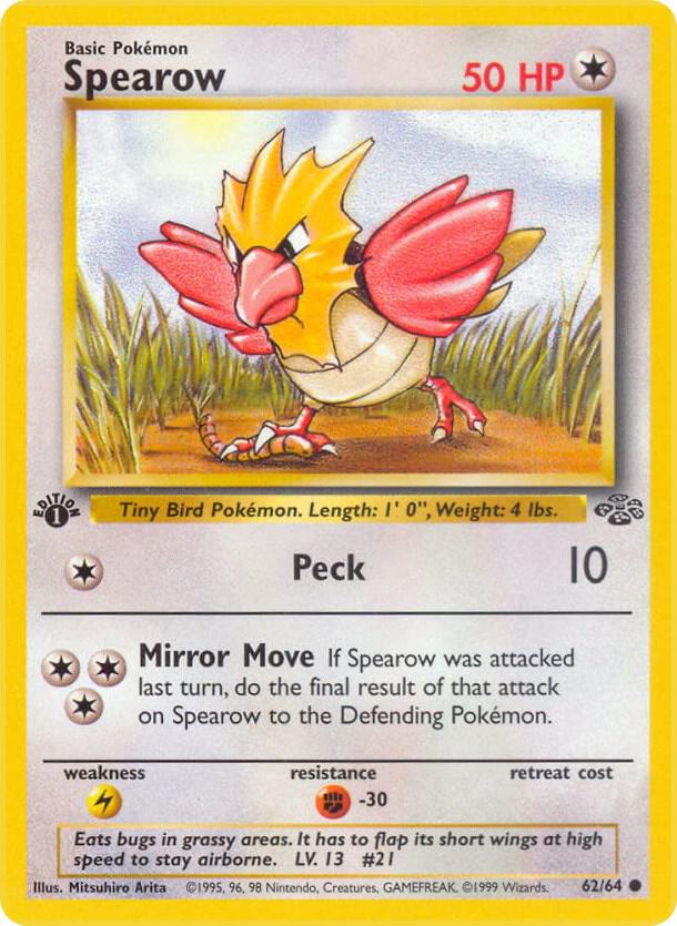 Spearow 62/64 (Jungle)  - 1st Edition | Good Games Adelaide SA