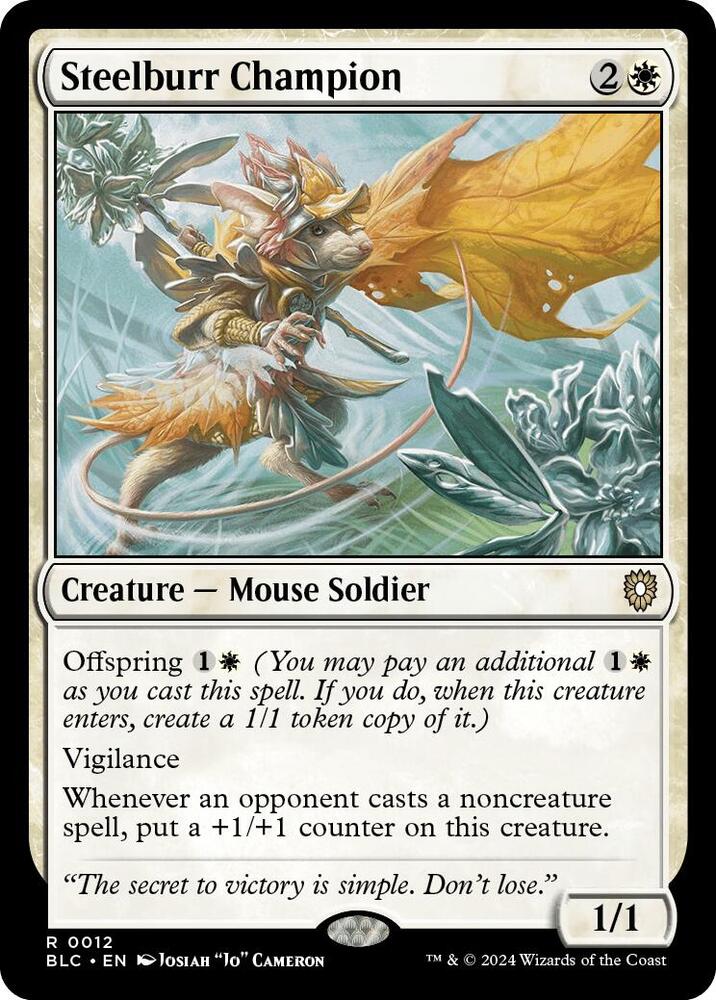 Steelburr Champion 12 (Commander: Bloomburrow)  | Good Games Adelaide SA
