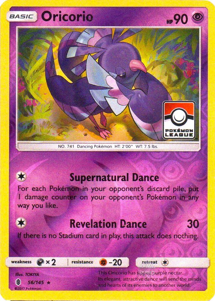Oricorio 56 145 Pokemon League 056/145 (League & Championship Cards)  - Reverse Holofoil | Good Games Adelaide SA