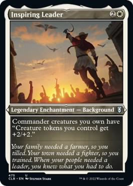 Inspiring Leader Foil Etched 475 (Commander Legends: Battle for Baldur's Gate)  - Foil | Good Games Adelaide SA