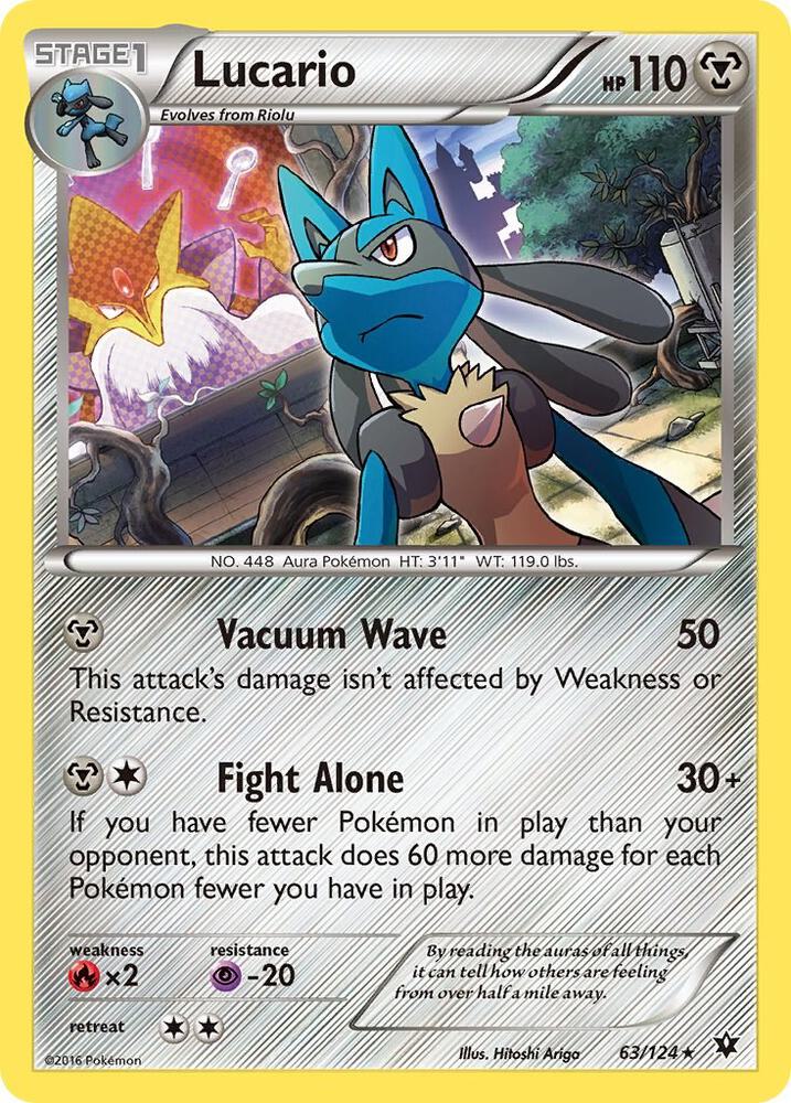 Lucario 63/124 (XY - Fates Collide)  - Holofoil | Good Games Adelaide SA