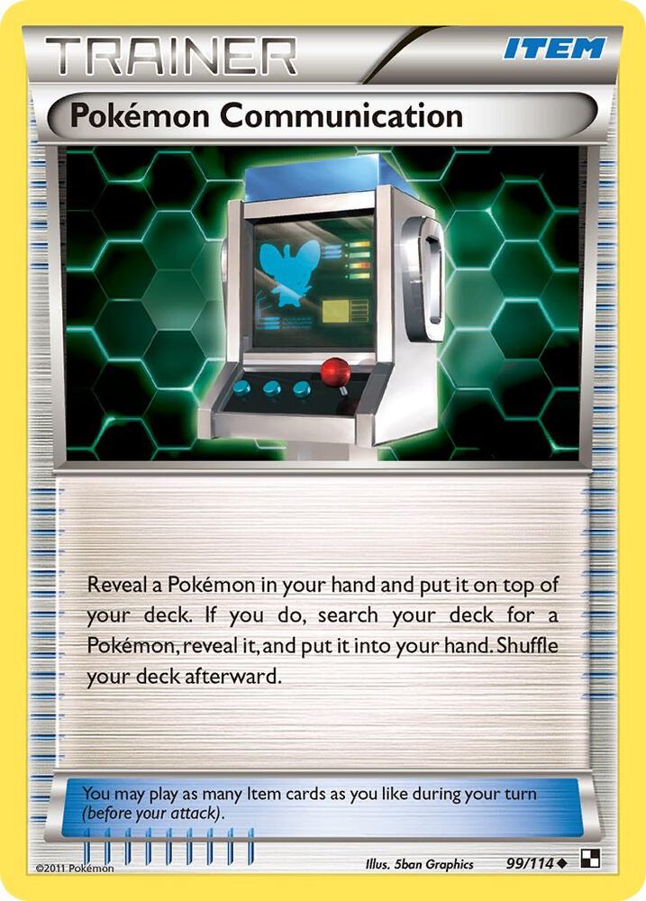 Pokemon Communication 99/114 (Black and White)  | Good Games Adelaide SA