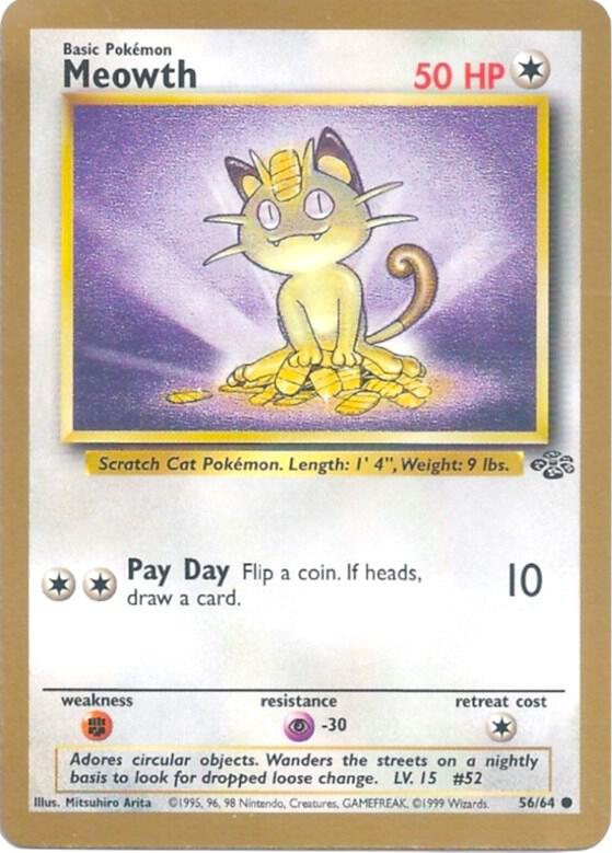 Meowth Gold Bordered Promo 56/64 (Miscellaneous Cards & Products)  | Good Games Adelaide SA