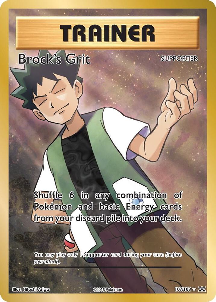Brock's Grit Full Art 107/108 (XY - Evolutions)  - Holofoil | Good Games Adelaide SA