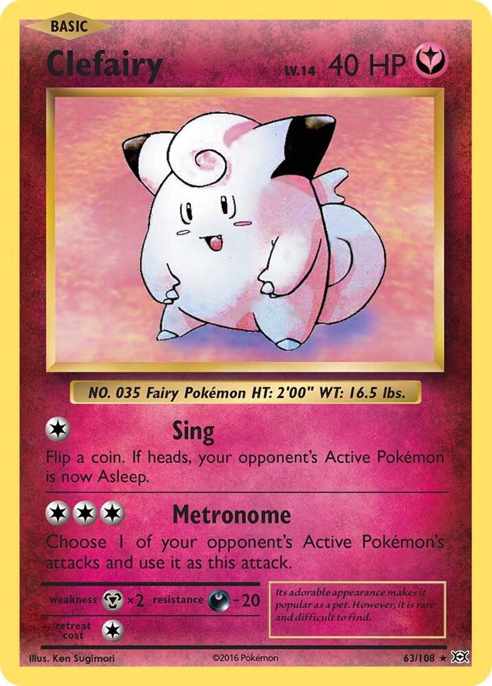 Clefairy 63/108 (XY - Evolutions)  - Holofoil | Good Games Adelaide SA