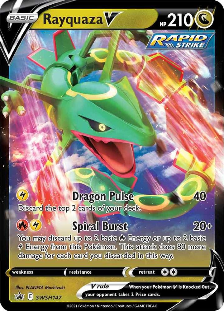 Rayquaza V SWSH147 (SWSH: Sword & Shield Promo Cards)  - Holofoil | Good Games Adelaide SA