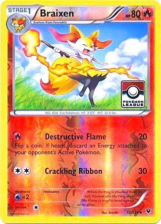Braixen 12 124 Pokemon League 012/124 (League & Championship Cards)  - Reverse Holofoil | Good Games Adelaide SA