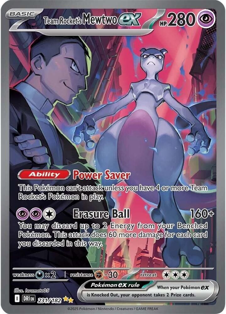 Team Rocket's Mewtwo ex 231/182 (SV10: Destined Rivals)  - Holofoil | Good Games Adelaide SA