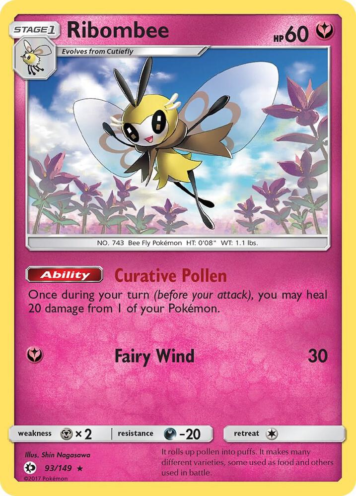 Ribombee 93/149 (SM Base Set)  - Holofoil | Good Games Adelaide SA