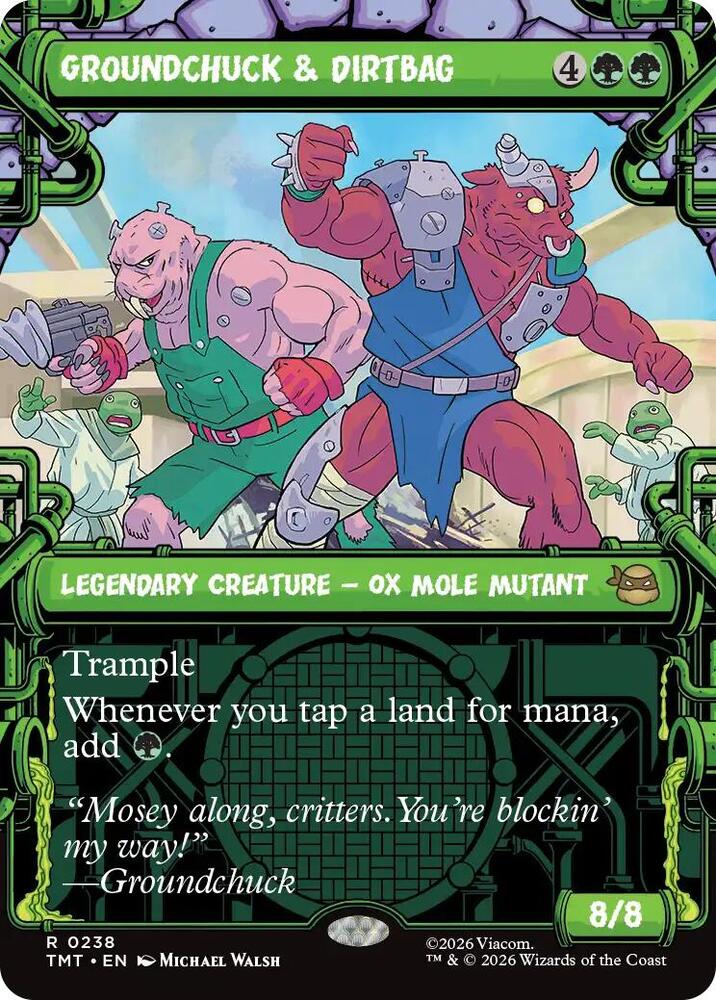 Groundchuck and Dirtbag 238 (Teenage Mutant Ninja Turtles)  - Showcase Foil | Good Games Adelaide SA