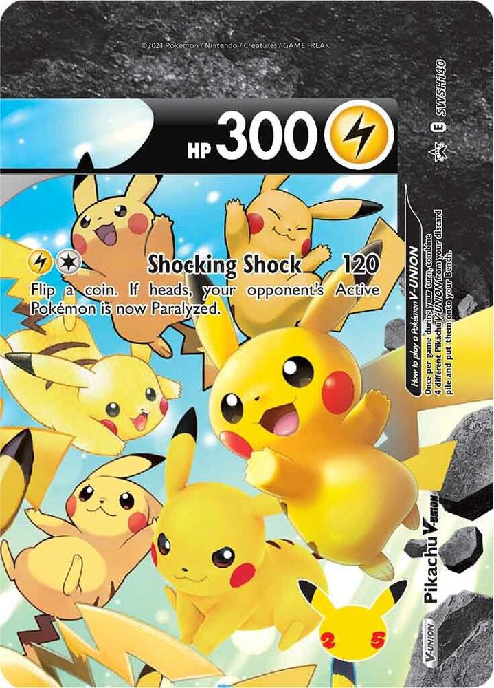 Pikachu V Union SWSH140 (SWSH: Sword & Shield Promo Cards)  - Holofoil | Good Games Adelaide SA