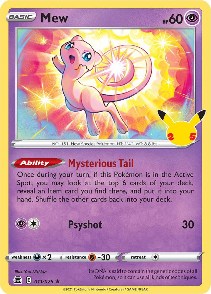 Mew 011/025 (Celebrations)  - Holofoil | Good Games Adelaide SA