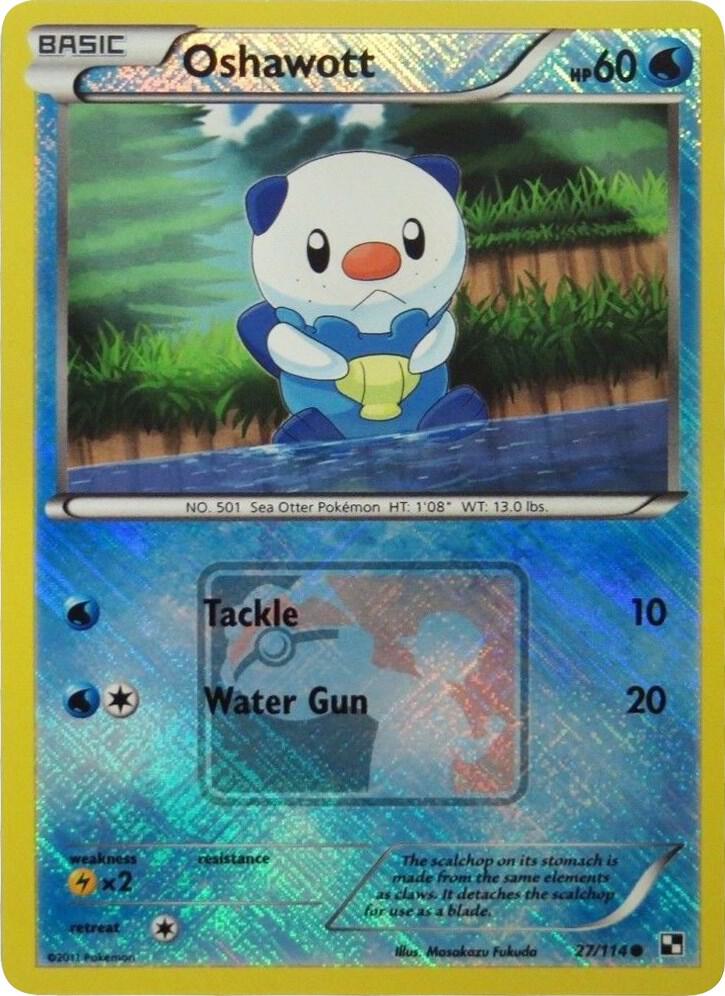 Oshawott 27 114 League Promo 027/114 (League & Championship Cards)  - Reverse Holofoil | Good Games Adelaide SA