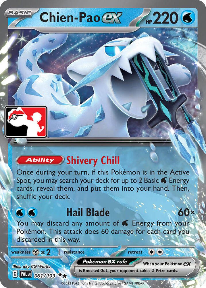 Chien-Pao ex Series 4/5 061/193 (Prize Pack Series Cards)  - Holofoil | Good Games Adelaide SA