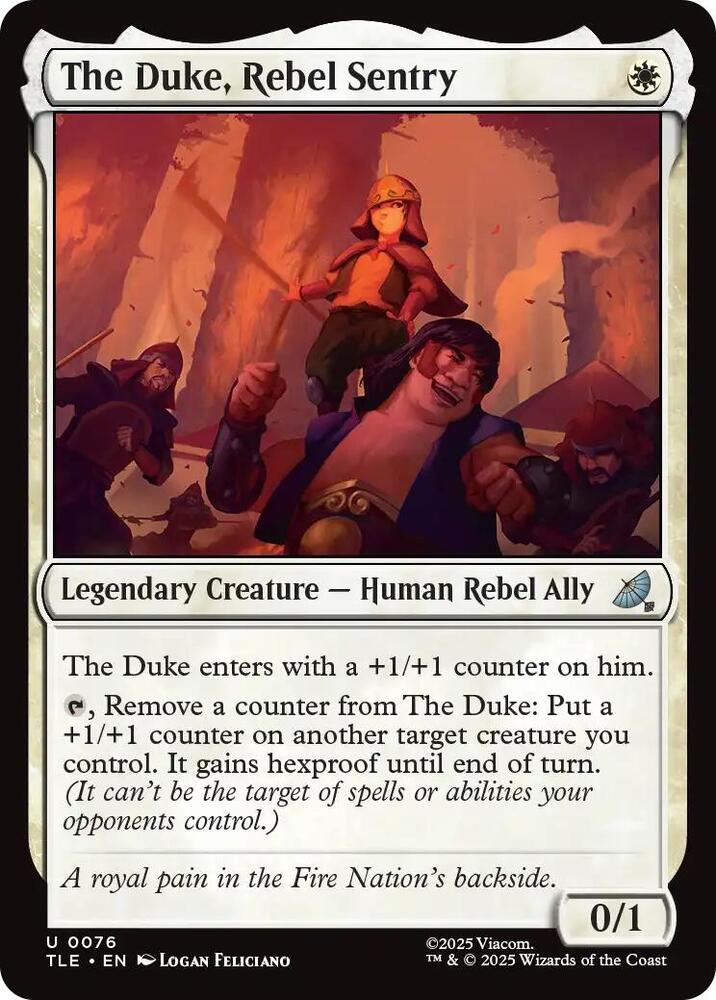 The Duke, Rebel Sentry 76 (Avatar: The Last Airbender: Eternal-Legal)  - Foil | Good Games Adelaide SA