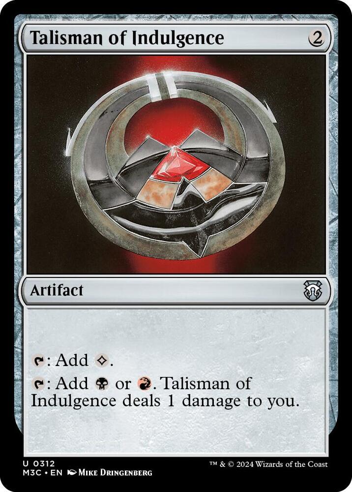 Talisman of Indulgence 312 (Commander: Modern Horizons 3)  | Good Games Adelaide SA