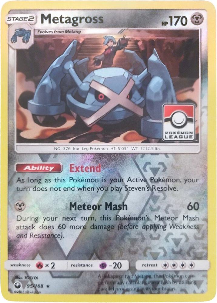 Metagross 95 168 Pokemon League 095/168 (League & Championship Cards)  - Reverse Holofoil | Good Games Adelaide SA