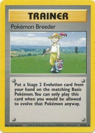 Pokemon Breeder 076/102 (Base Set)  | Good Games Adelaide SA