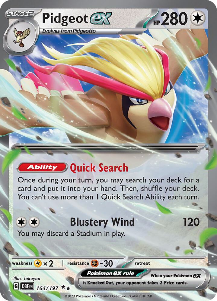 Pidgeot ex 164/197 (SV03: Obsidian Flames)  - Holofoil | Good Games Adelaide SA