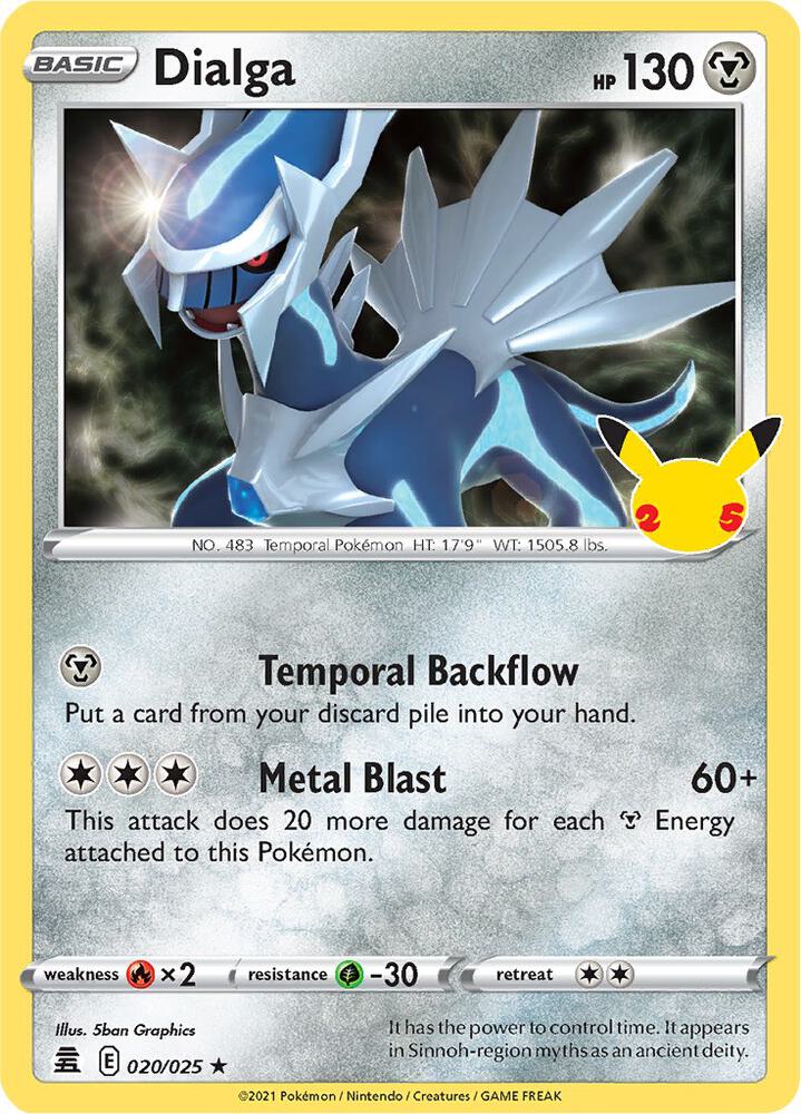 Dialga 020/025 (Celebrations)  - Holofoil | Good Games Adelaide SA