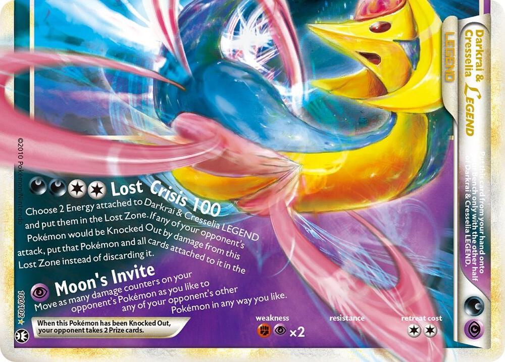 Darkrai and Cresselia Legend Bottom 100/102 (Triumphant)  - Holofoil | Good Games Adelaide SA