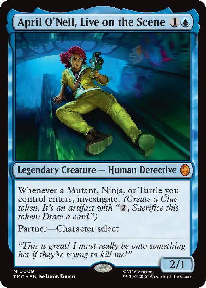 April ONeil Live on the Scene 9 (Commander: Teenage Mutant Ninja Turtles)  - Foil | Good Games Adelaide SA