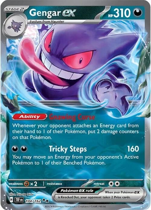 Gengar ex 104/162 (SV05: Temporal Forces)  - Holofoil | Good Games Adelaide SA