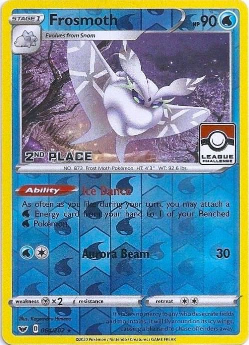 Frosmoth 064 202 League Challenge 2nd Place 064/202 (League & Championship Cards)  - Reverse Holofoil | Good Games Adelaide SA