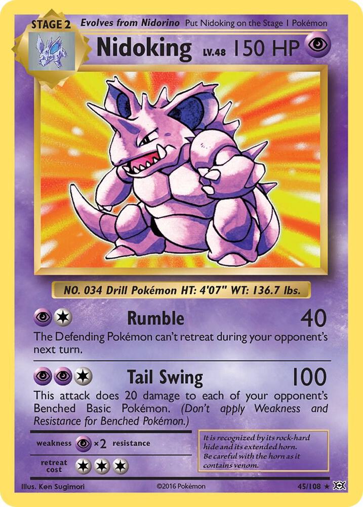 Nidoking 45/108 (XY - Evolutions)  - Holofoil | Good Games Adelaide SA