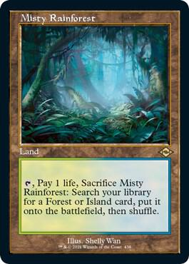 Misty Rainforest Retro Frame Foil Etched 438 (Modern Horizons 2)  - Foil | Good Games Adelaide SA