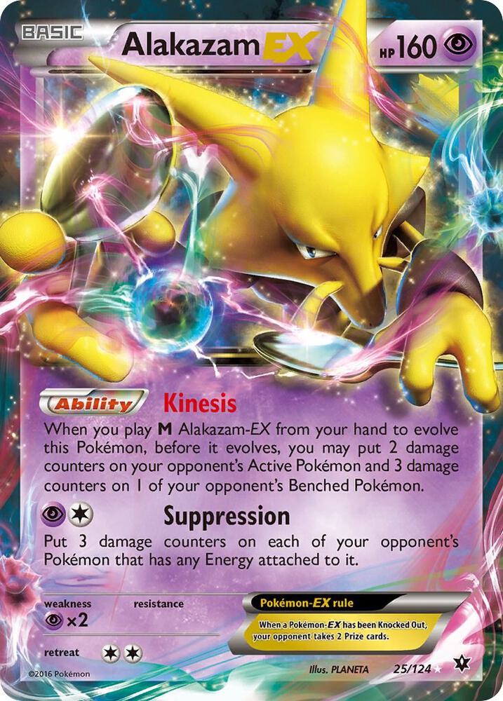 Alakazam EX 25/124 (XY - Fates Collide)  - Holofoil | Good Games Adelaide SA