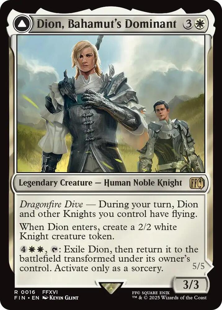 Dion, Bahamut's Dominant // Bahamut, Warden of Light 16 (FINAL FANTASY)  - Foil | Good Games Adelaide SA