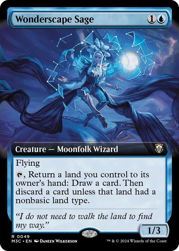 Wonderscape Sage 49/411 (Commander: Modern Horizons 3)  - Extended Art | Good Games Adelaide SA