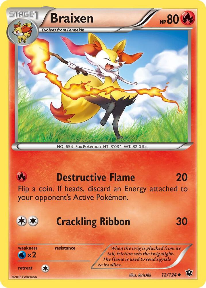 Braixen 12/124 (XY - Fates Collide)  | Good Games Adelaide SA