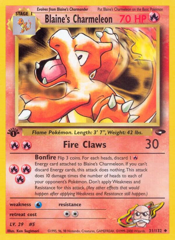 Blaines Charmeleon 031/132 (Gym Challenge)  - 1st Edition | Good Games Adelaide SA