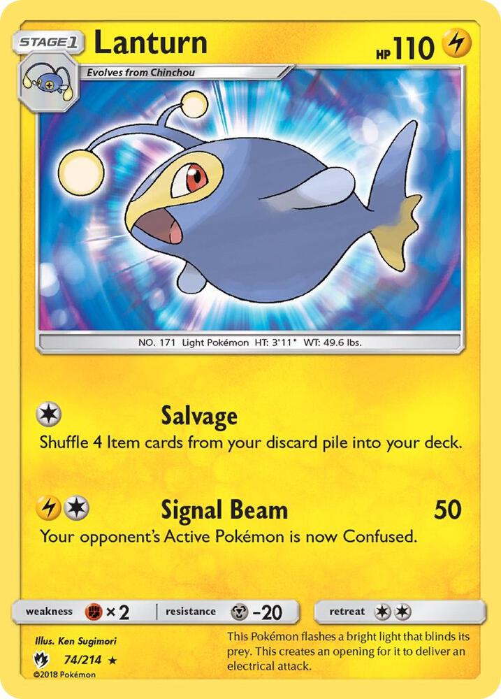 Lanturn 74/214 (SM - Lost Thunder)  | Good Games Adelaide SA