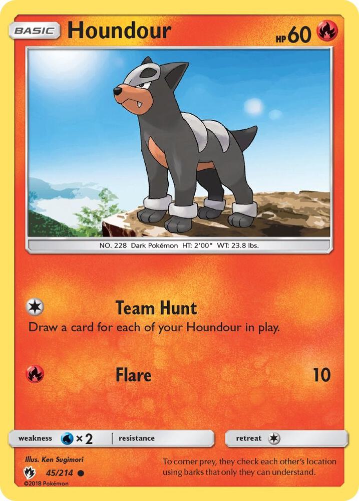 Houndour 45/214 (SM - Lost Thunder)  | Good Games Adelaide SA