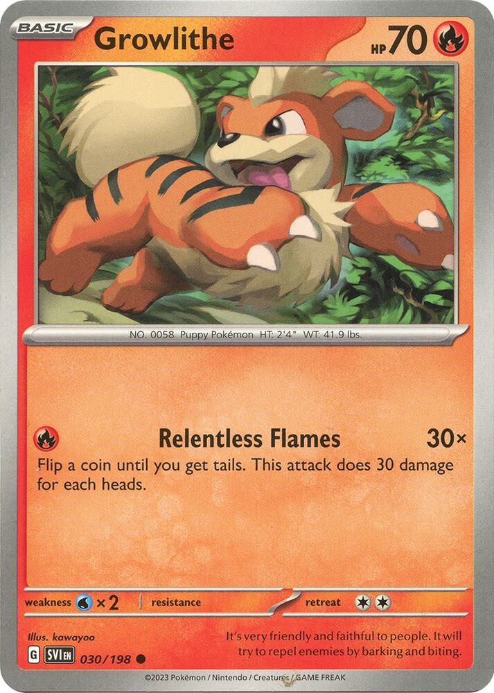 Growlithe 030/198 (SV01: Scarlet & Violet Base Set)  | Good Games Adelaide SA