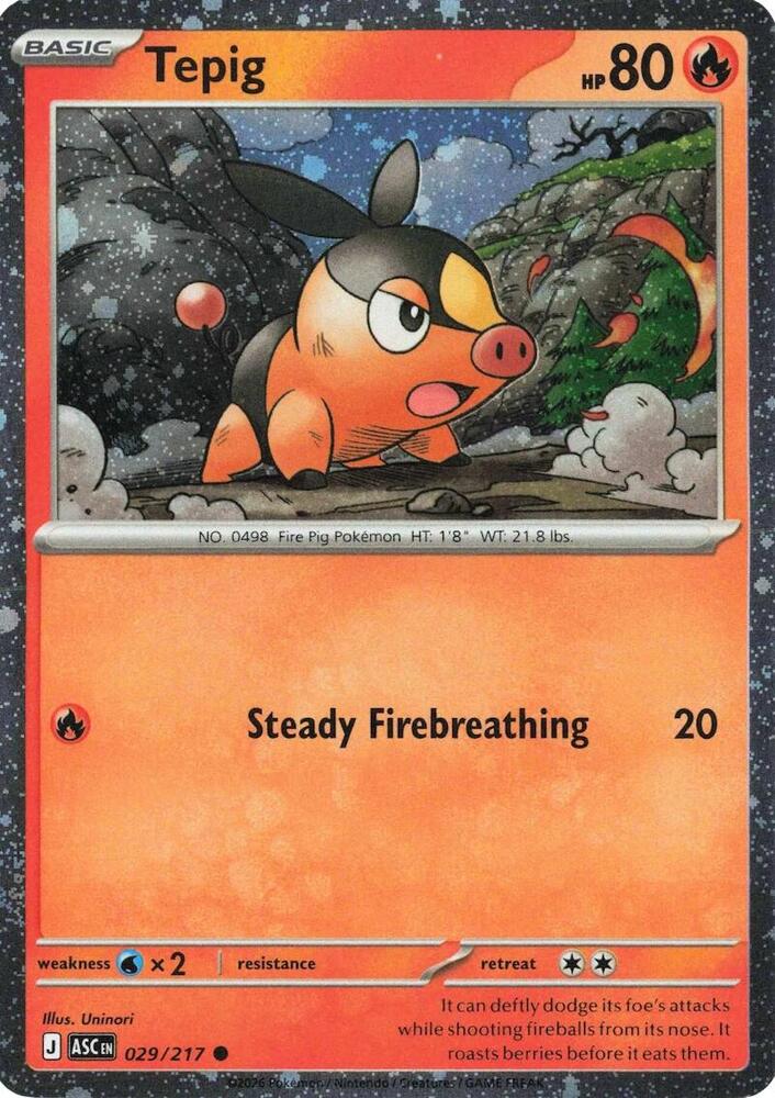 Tepig 029/217 (Miscellaneous Cards & Products)  - Cosmo Holofoil | Good Games Adelaide SA