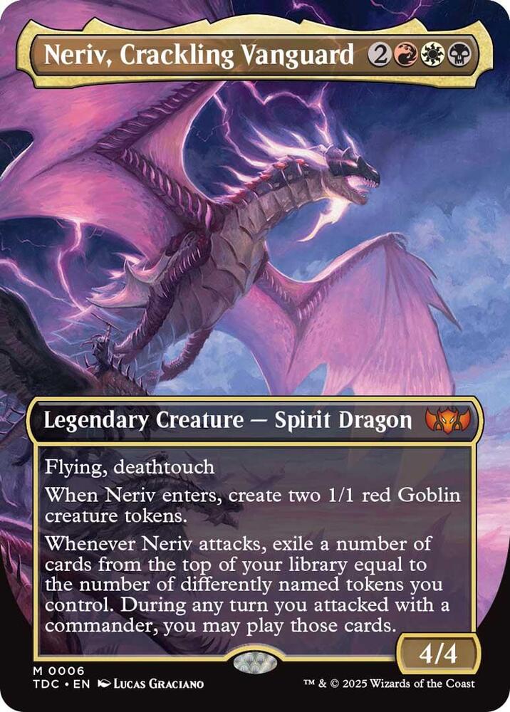 Neriv Crackling Vanguard Borderless 6 (Commander: Tarkir: Dragonstorm)  - Foil | Good Games Adelaide SA