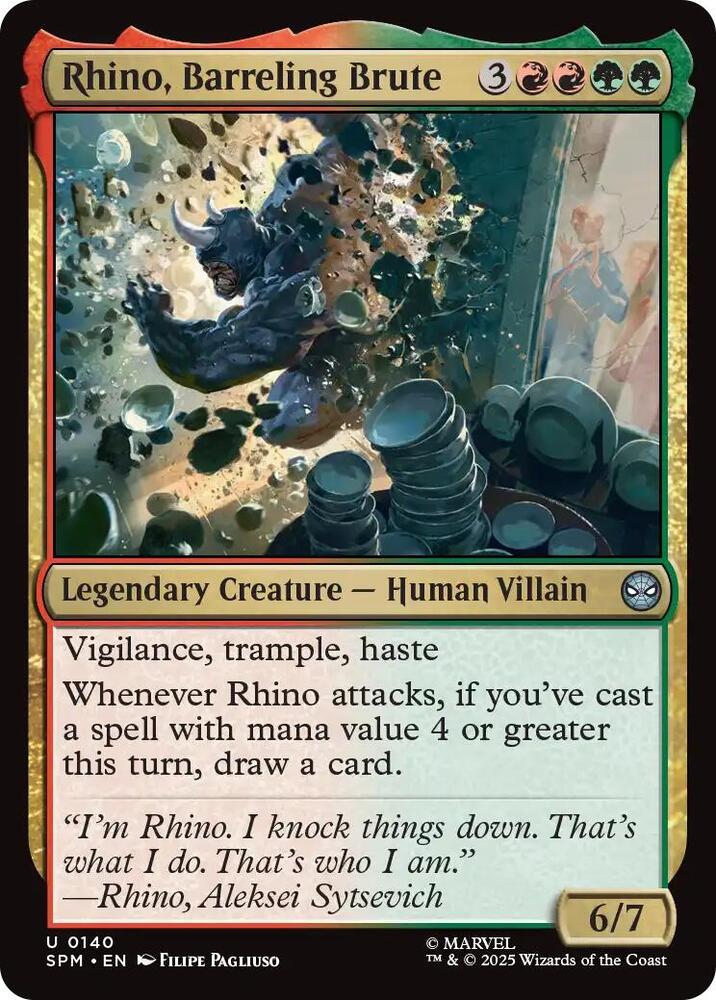 Rhino, Barreling Brute 140 (Marvel's Spider-Man)  - Foil | Good Games Adelaide SA
