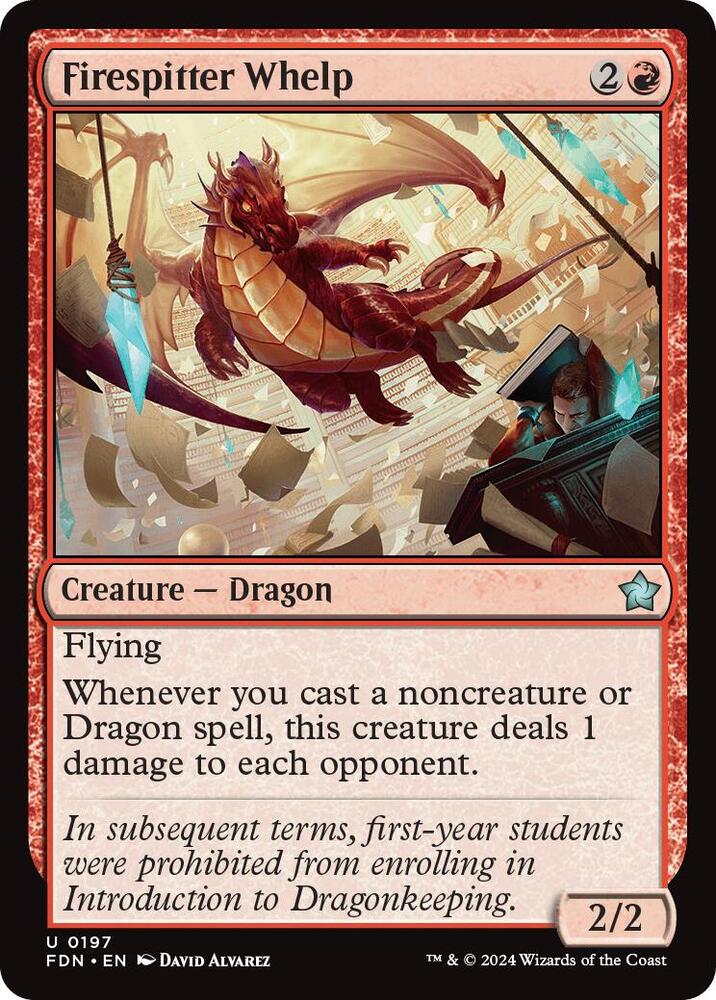 Firespitter Whelp 197 (Foundations)  - Foil | Good Games Adelaide SA