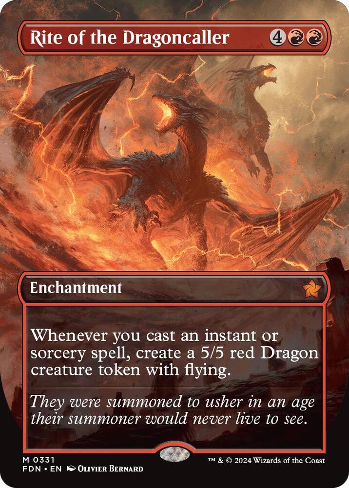 Rite of the Dragoncaller 331 (Foundations)  - Borderless Foil | Good Games Adelaide SA