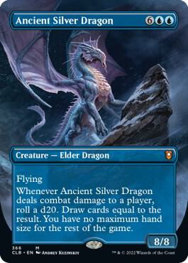 Ancient Silver Dragon Borderless 366 (Commander Legends: Battle for Baldur's Gate)  | Good Games Adelaide SA