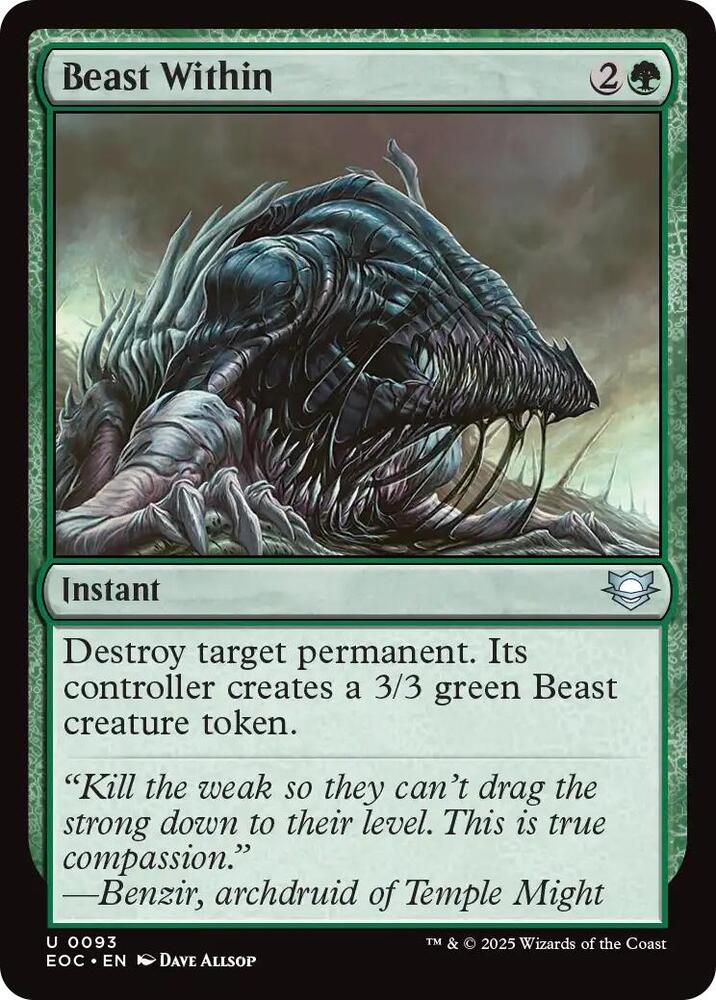 Beast Within 93 (Commander: Edge of Eternities)  | Good Games Adelaide SA
